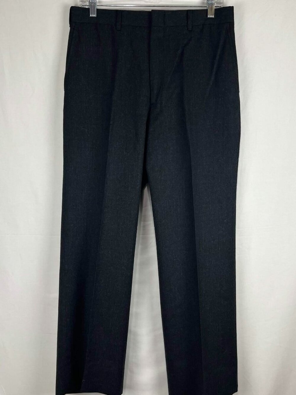 Vintage Kuppenheimer Mens Charcoal 100% Pure Wool Dress Pants Trousers 32 x 29.5